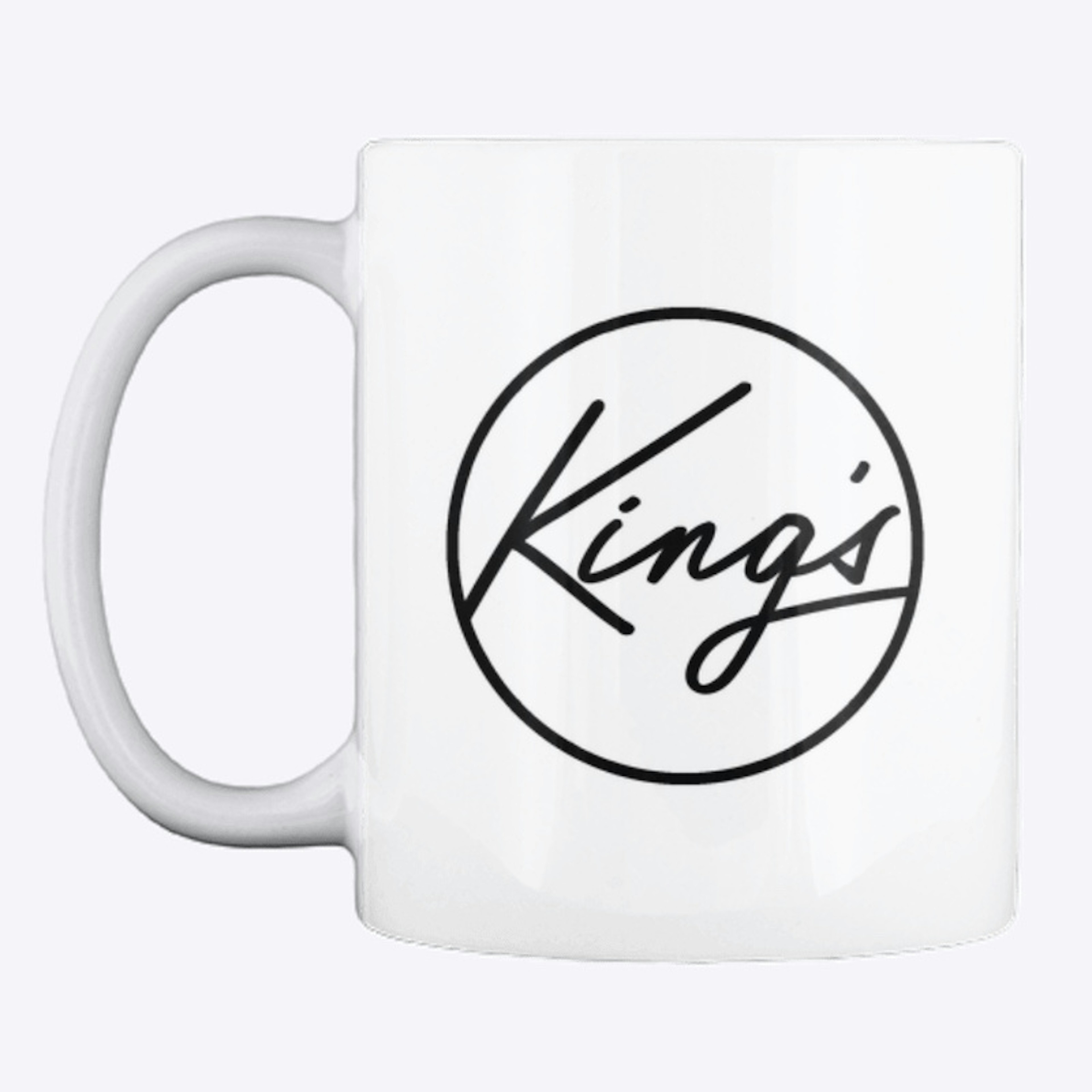 White Coffee Mug King's Logo